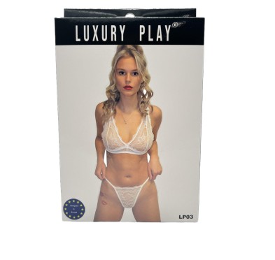 Bielizna-Luxury Play - Lingerie Set Small White